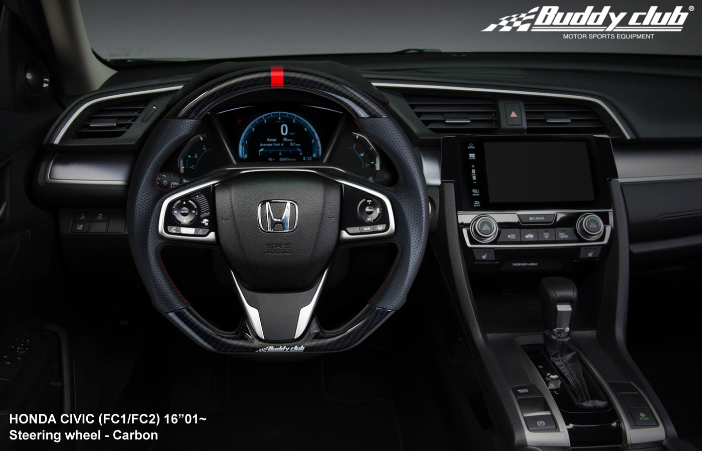 BUDDYCLUB PARTS SPORTS STEERING WHEEL HONDA CIVIC (FC/FK)