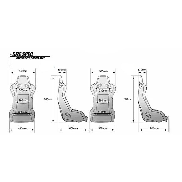 BUDDYCLUB PARTS RACING SPEC BUCKET SEAT SIZE M (BLACK)