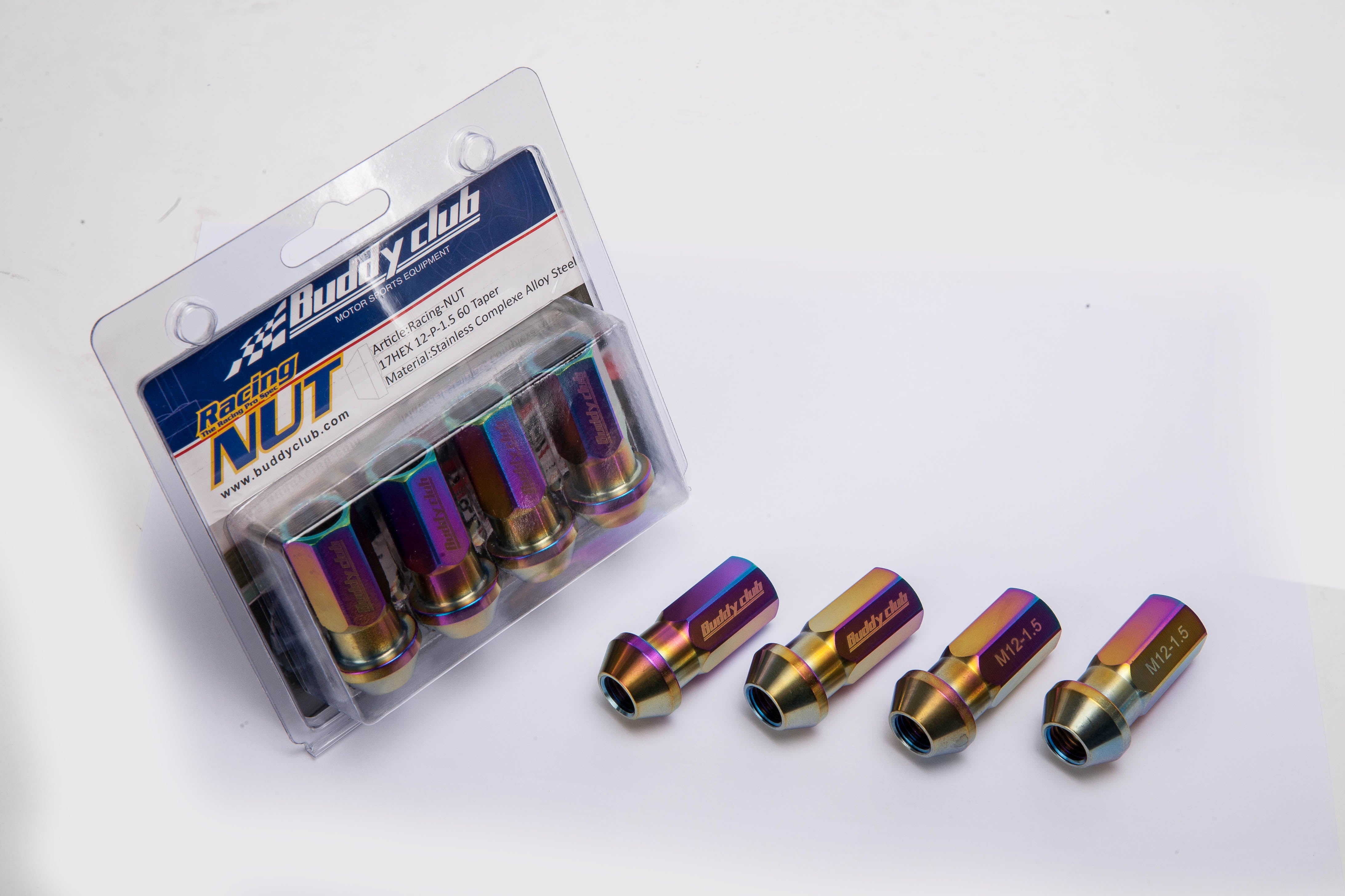 BUDDYCLUB PARTS P1 RACING NUT M12 X 1.5MM (BURNT TITANIUM) 4PCS