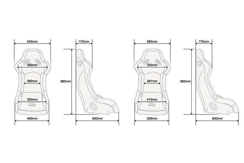 P1 LIMITED FRP BUCKET SEAT BLACK SIZE L SEAT